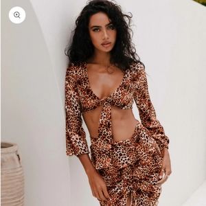 Vdm the label matching set leopard cheetah